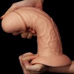 Фалоімітатор - King-Sized Realistic Curved Dildo 9.5" Flesh - мініатюра 5
