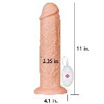 Реалістичний вібратор - King-Sized Realistic Long Vibrating Dildo 11" Flesh - мініатюра 3