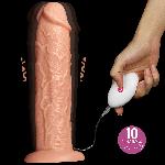 Реалістичний вібратор - King-Sized Realistic Long Vibrating Dildo 11" Flesh - мініатюра 5