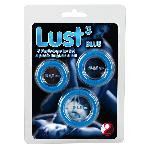Набір ерекційних кілець - Lust 3 Blue - мініатюра 4