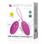 Віброяйце - Pretty Love Jacqueline Vibrating Egg Purple - мініатюра 2