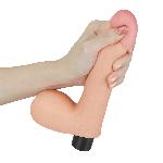 Реалістичний вібратор - Real Softee Vibrator With Balls 8" - мініатюра 4