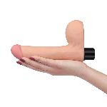 Реалістичний вібратор - Real Softee Vibrator With Balls 8" - мініатюра 5