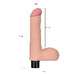 Реалістичний вібратор - Real Softee Vibrator With Balls 8" - мініатюра 7