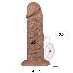 Реалістичний вібратор - King-Sized Realistic Chubby Vibrating Dildo 10.5" Brown - мініатюра 2