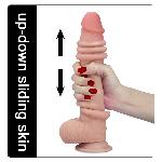 Фалоімітатор - Sliding-Skin Dual Layer Dong 9" Flesh - мініатюра 2