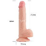 Фалоімітатор - Dual-Layered Silicone Cock 8.5" Flesh - мініатюра 6