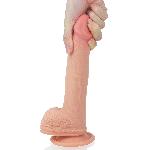 Фалоімітатор - Dual-Layered Silicone Cock 8.5" Flesh - мініатюра 7