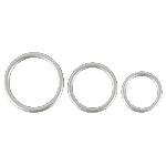 Набір ерекційних кілець - Metallic Silicone Cock Ring Set - мініатюра 3