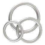 Набір ерекційних кілець - Metallic Silicone Cock Ring Set - мініатюра 9