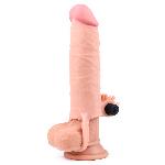 Насадка на член - Pleasure X-Tender Vibrating Penis Sleeve Add 2" Flesh - мініатюра 3
