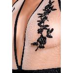 Боді Glossy Kiara з матеріалу Wetlook, чорне - мініатюра 6
