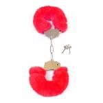 Наручники - Fetish Boss Series Furry Cuffs Red - мініатюра 3