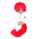 Наручники - Fetish Boss Series Furry Cuffs Red - мініатюра 6