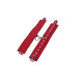 Наручники Leather Restraints Hand Cuffs Red - мініатюра 3