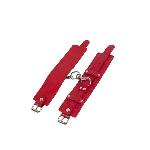 Наручники Leather Dominant Hand Cuffs Red - мініатюра 2