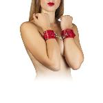 Наручники Leather Dominant Hand Cuffs Red - мініатюра 4