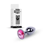 Анальна пробка - Jewellery Dark Silver Plug Pink - мініатюра 1