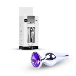 Анальна пробка - Jewellery Silver Long Plug Purple - мініатюра 1