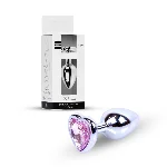 Анальна пробка - Jewellery Silver Heart Plug Light Pink - мініатюра 1
