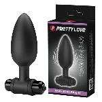 Анальна пробка - Pretty Love Vibra Butt Plug II Black - мініатюра 1