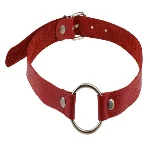 Кляп Leather O-Ring Gag Red - мініатюра 1