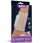 Насадка на член - Vibrating Ridge Knights Ring White - мініатюра 1