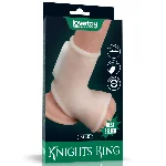 Насадка на член - Vibrating Silk Knights Ring With Scrotum Sleeve White - мініатюра 1