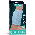 Насадка на член - Vibrating Ridge Knights Ring Blue - мініатюра 1