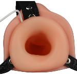 Страпон для подвійного проникнення - Vibrating Unisex Hollow Double Penetration 6" - мініатюра 5