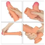 Насадка на член - Revolutionary Silicone Nature Extender Add 2" Flesh - мініатюра 5