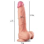 Фалоімітатор - Dual-Layered Silicone Cock 10" Flesh #1 - мініатюра 6