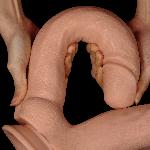 Подвійний фалоімітатор - King-Sized Realistic Mega Double Dildo 12" - мініатюра 7