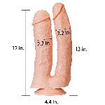 Подвійний фалоімітатор - King-Sized Realistic Mega Double Dildo 12" - мініатюра 8