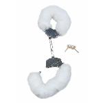 Наручники - Fetish Boss Series Furry Cuffs White - мініатюра 6
