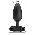 Анальна пробка - Pretty Love Vibra Butt Plug II Black - мініатюра 9