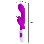 Вібратор - Pretty Love Butterfly Kiss Vibrator Purple - мініатюра 5