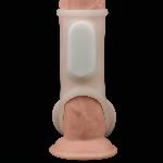 Насадка на член - Vibrating Silk Knights Ring With Scrotum Sleeve White - мініатюра 3