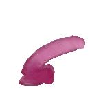 Фалоімітатор з мошонкою - Jelly Studs Crystal Dildo Medium 7" Pink - мініатюра 3