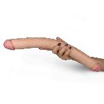 Двосторонній фалоімітатор - King-Sized Realistic Slim Ultra Double Dildo 17" - мініатюра 3