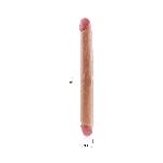 Двосторонній фалоімітатор - King-Sized Realistic Slim Ultra Double Dildo 17" - мініатюра 7