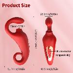 Вібратор - Merfi, 10 Vibration Functions, 10 Frequency Tongue Licking USB - мініатюра 4