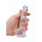Фалоімітатор - Realrock Dildo 6" Transparent - мініатюра 5