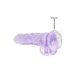 Фалоімітатор - Realrock Dildo 8" Purple - мініатюра 3