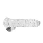 Фалоімітатор - Realrock Dildo 9" Transparent - мініатюра 2