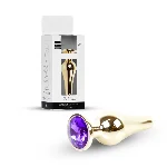 Анальна пробка - Jewellery Gold Long Plug Purple - мініатюра 1