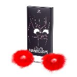 Наручники - Secret Play Feather Handcuffs Red - мініатюра 1