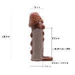 Насадка на член - Brave Man Penis Sleeve Brown - мініатюра 4