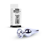 Анальна пробка - Jewellery Silver Long Plug Clear - мініатюра 1