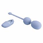 Вагінальні віброкульки - Pretty Love Willie Vibrating Kegel Balls Light Blue - мініатюра 4